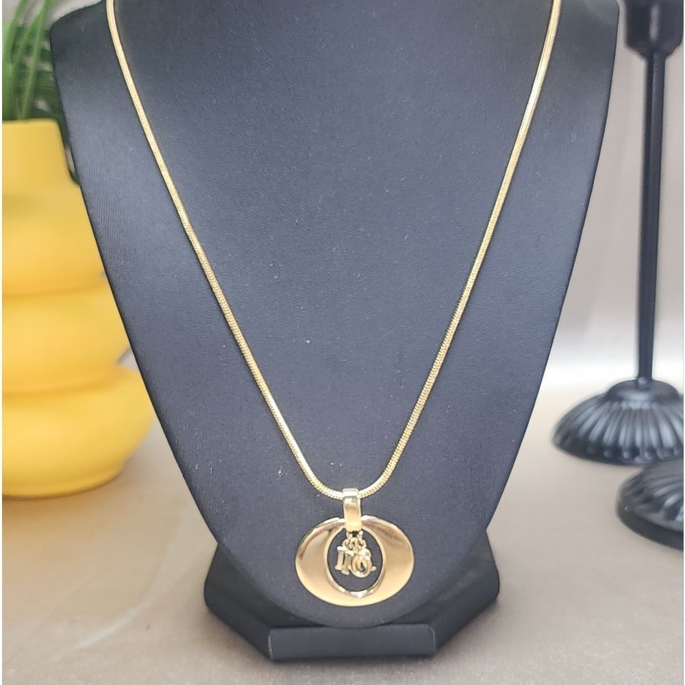 Authentic Christian Dior 90's Logo Necklace W/ Box - Picture 15 of 16